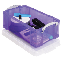 Really Useful Box 5 liter, transparant paars