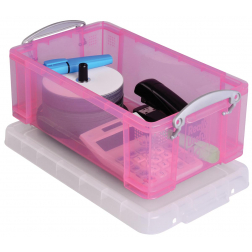 Really Useful Box opbergdoos 9 liter, transparant roze