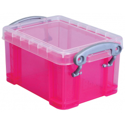 Really Useful Box visitekaarthouder 0,3 litres, transparant roze