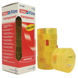 Tesafilm transparante tape, ft 15 mm x 33 m, pak van 10 rolletjes
