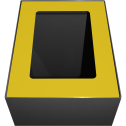 V-Part top voor modulaire afvalbak 60 l, geel
