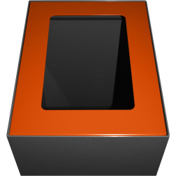 V-Part top voor modulaire afvalbak 60 l, oranje