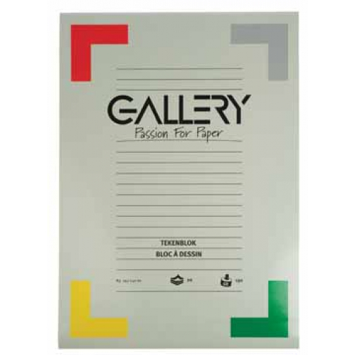 Gallery tekenblok, extra zwaar houtvrij papier, 190 g/m², ft 29,7 x 42 cm (A3), blok van 20 vel