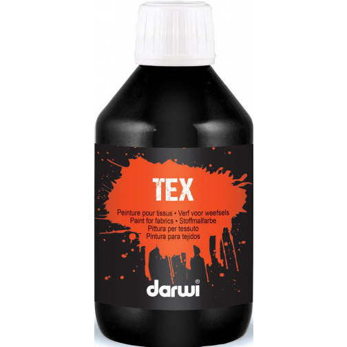 Darwi textielverf Tex, 250 ml, zwart