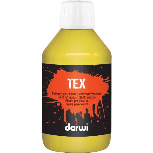 Darwi textielverf Tex, 250 ml, goudgeel