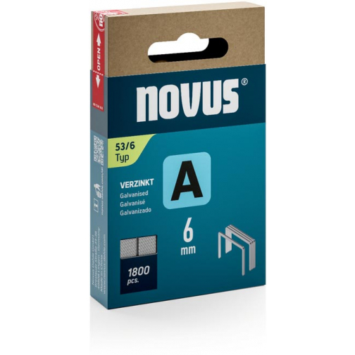 Novus nietjes A 53/6, doos met 1800 stuks