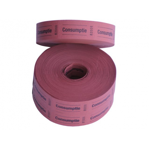 Consumptiebon Combicraft 57x30mm 2zijdig Rood