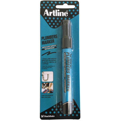 Artline marker Plumbers, zwart