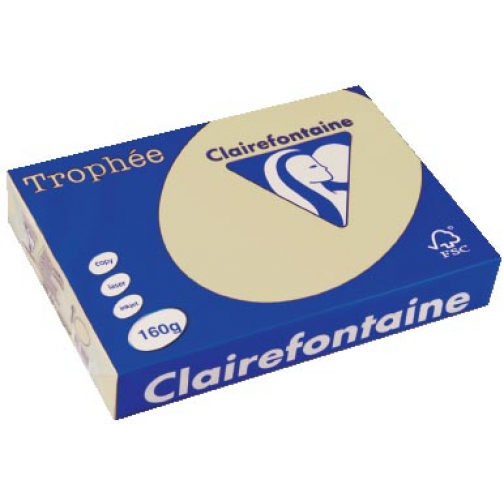 Clairefontaine Trophée Pastel, gekleurd papier, A4, 160 g, 250 vel, gems