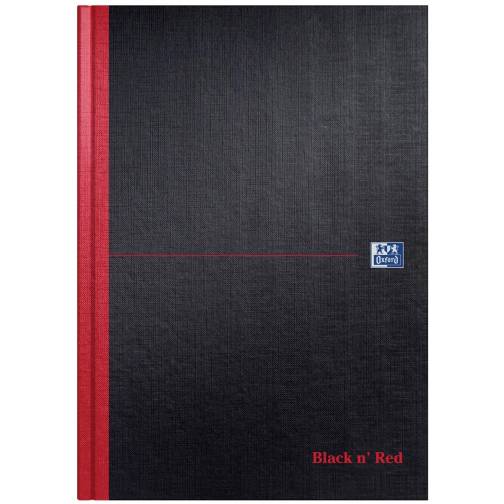 Oxford BLACK N' RED gebonden boek, 192 bladzijden, ft A4, blanco