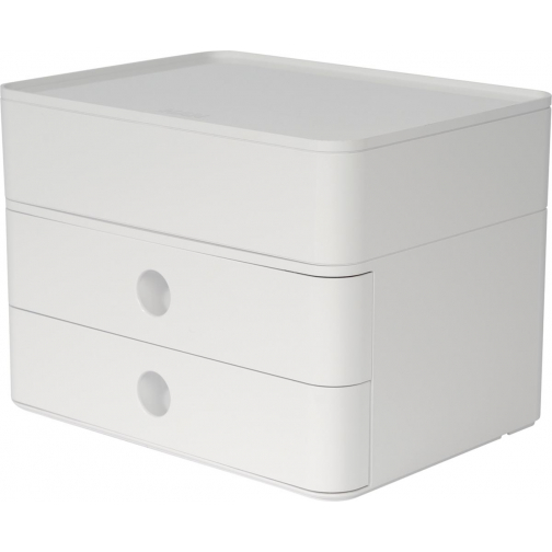 Han ladenblok Allison, smart-box plus met 2 laden en organisatiebak, glanzend wit