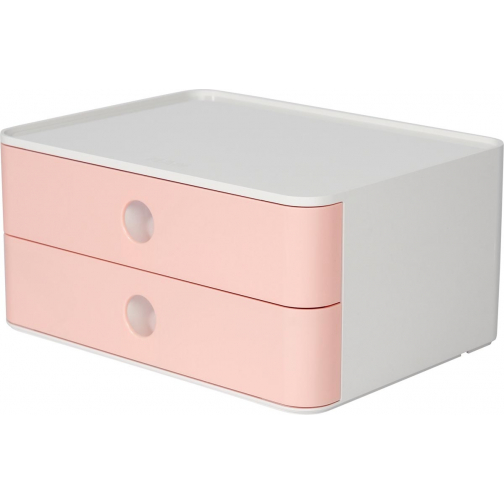 Han ladenblok Allison, smart-box met 2 laden, wit/roze