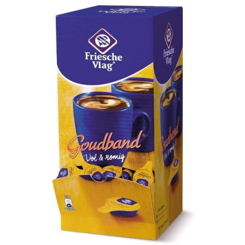 Friesche Vlag Goudband koffiemelk, cupjes van 7 ml, doos van 200 stuks
