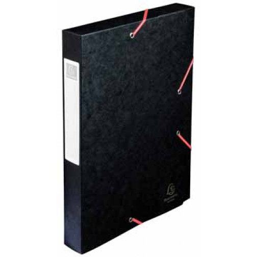 Exacompta Elastobox Cartobox rug van 4 cm, zwart, kwaliteit 7/10e
