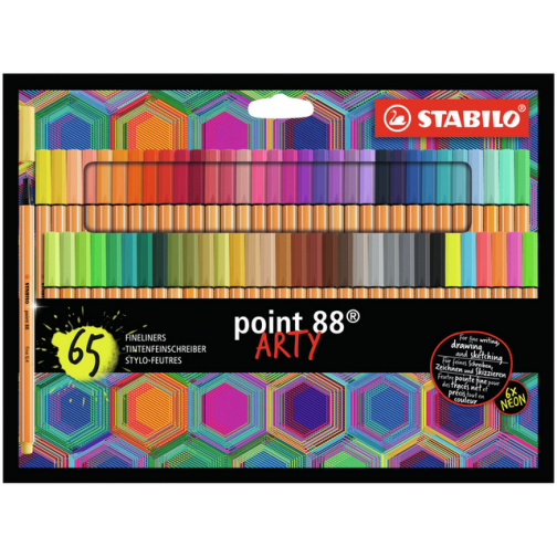 Fineliner STABILO point 88 Arty set ÃÂ  65 kleuren