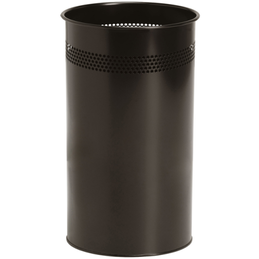 Papierbak BRASQ 21 liter RVS Zwart