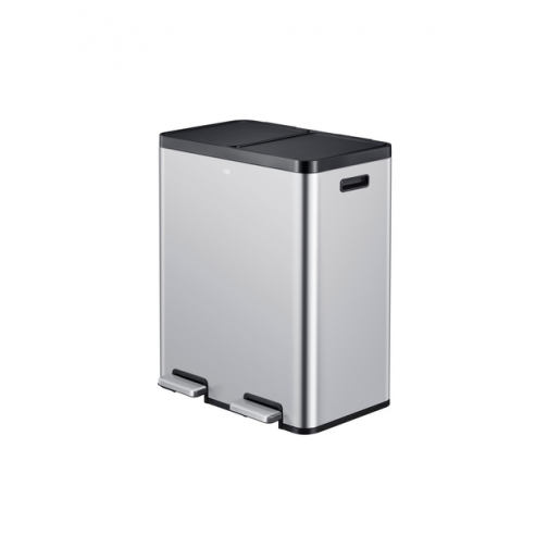 Afvalbak EKO Essential Recycler pedaalemmer 2x30liter RVS