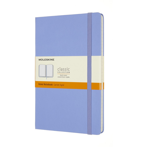 Notitieboek Moleskine large 130x210mm lijn hard cover hydrangea blue