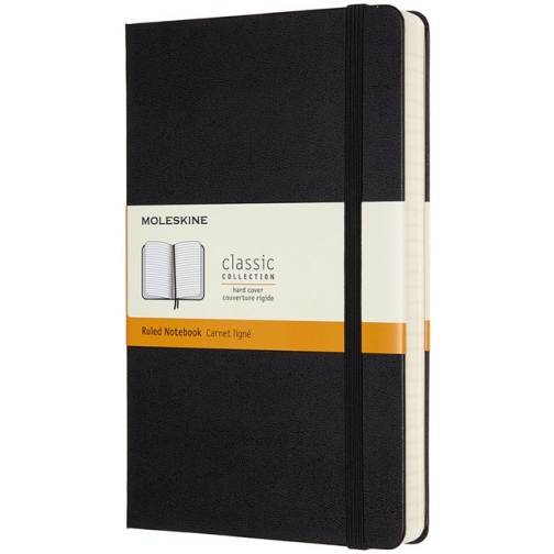 Notitieboek Moleskine Expanded large 130x210mm lijn hard cover zwart