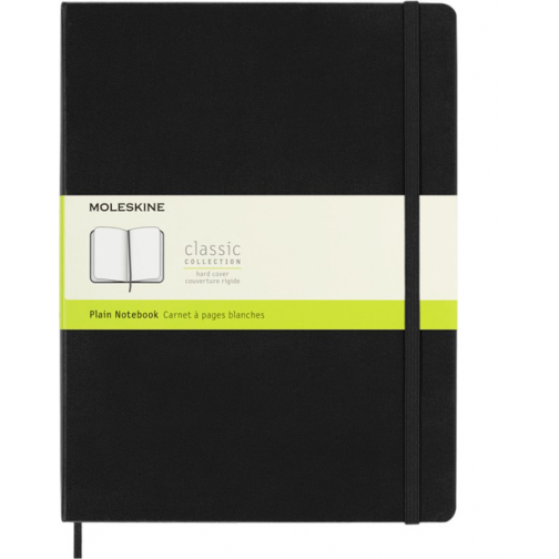 Notitieboek Moleskine XL 190x250mm blanco hard cover zwart