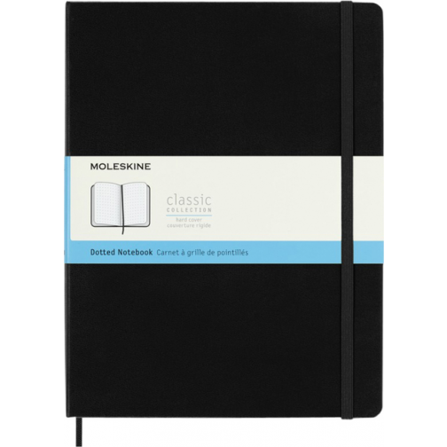 Notitieboek Moleskine XL 190x250mm dots hard cover zwart