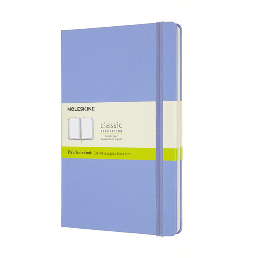 Notitieboek Moleskine large 130x210mm blanco hard cover hydrangea blue