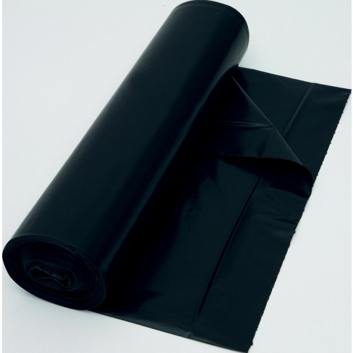 Vuilniszak 37 micron, ft 70 x 110 cm, 120 liter, zwart, rol van 25 stuks