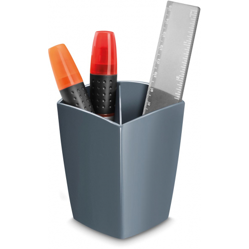 Gloss by CEP potloodbakje met 2 vakken, grijs