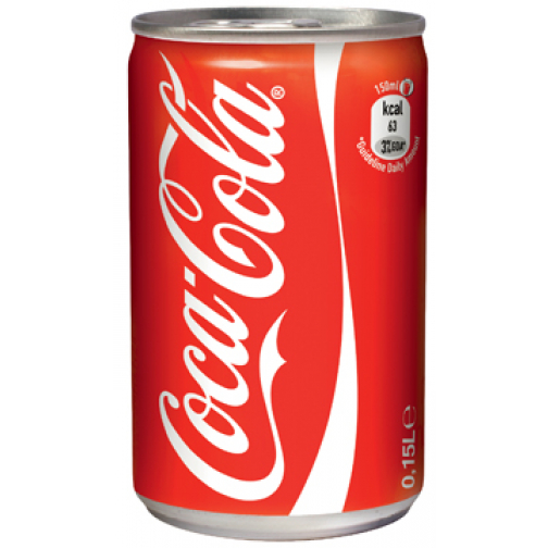 Coca-Cola frisdrank, blikje van 15 cl, pak van 24 stuks