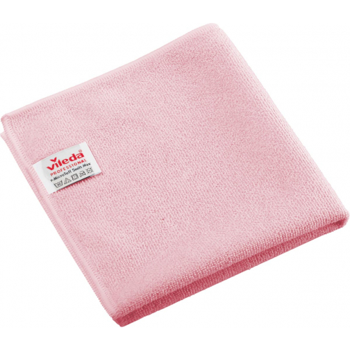 Vileda Professional r-MicroTuff Swift Max microvezeldoek, pak van 5 stuks, rood