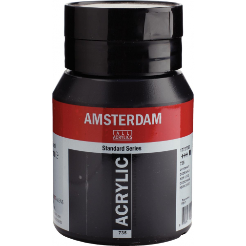 Amsterdam acrylverf, flesje van 500 ml, oxydezwart