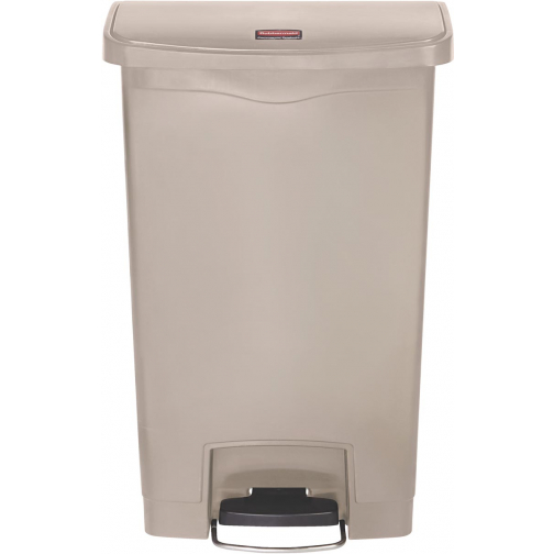 Rubbermaid Slim Jim Step-On-container Front Step, beige, 50 l