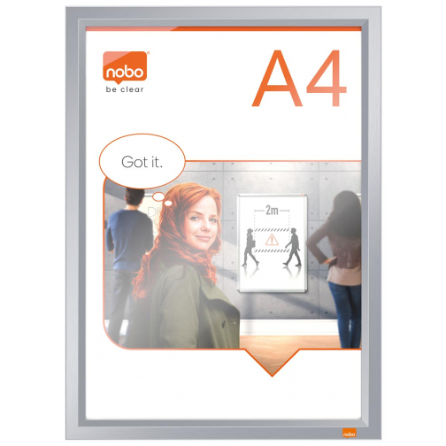 Nobo Impression clicklijst, ft A4, met geanodiseerd frame
