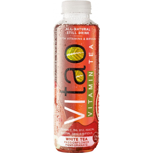 Vitao Pure Vitamin White Tea, flesje van 50 cl, pak van 6 stuks