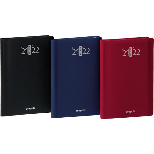 Brepols schoolagenda Student Seta, zwart-blauw-bordeaux, 2025-2026