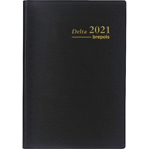 Brepols agenda Delta Seta 6-talig, zwart, 2026