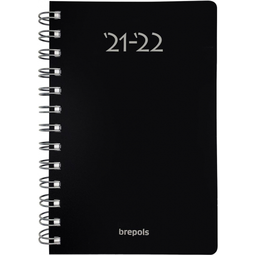 Brepols schoolagenda Wire-O, zwart, 2025-2026