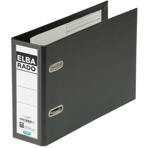 Elba Rado Plast ordner voor ft A5 dwars, zwart, rug van 7,5 cm