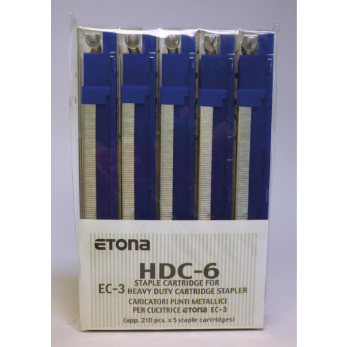 Etona nietjescassette voor EC-3, capaciteit 1 - 25 blad, pak van 5 stuks