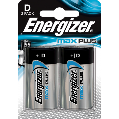 Energizer batterijen Max Plus D, blister van 2 stuks