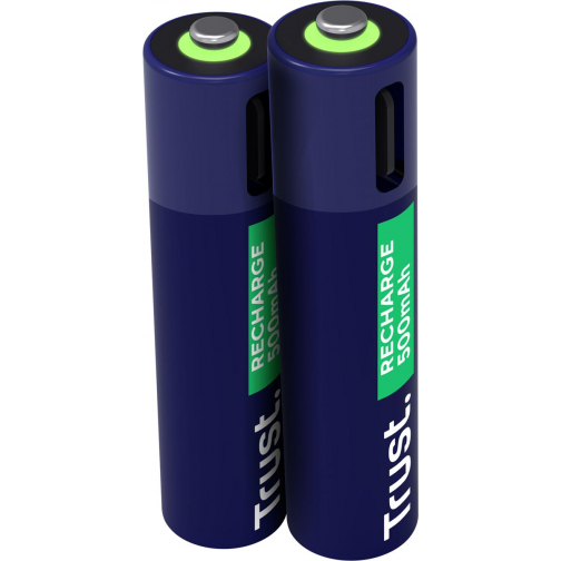 Trust USB-C herlaadbare batterijen AAA, blister van 2 stuks