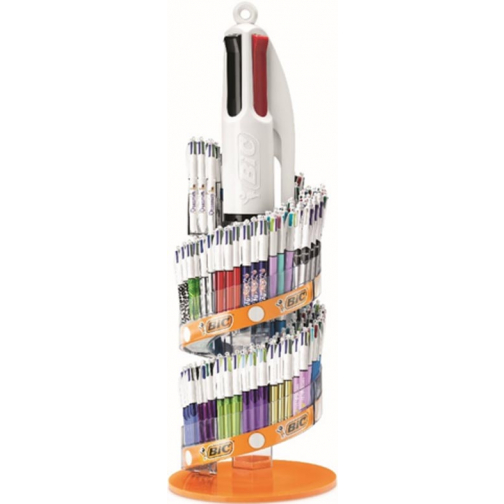 BIC Colours Family 4-kleurenbalpen, geassorteerde kleuren, display van 204 stuks