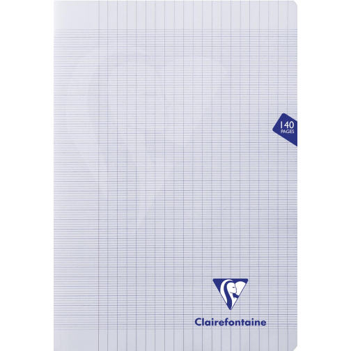 Clairefontaine schrift mimesys voor ft A4+, 140 bladzijden, kaft in PP, seyès, geassorteerde kleuren