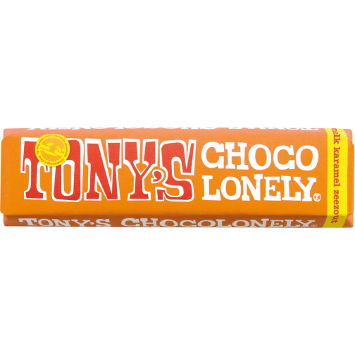 Tony's Chocolonely chocoladereep, 47g, karamel zeezout