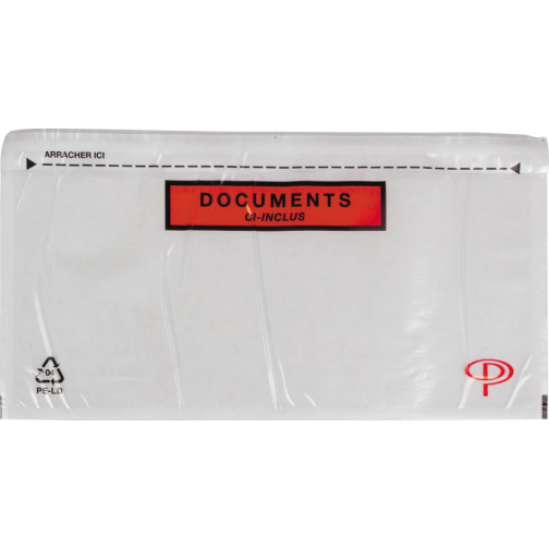 Pergamy documentmapje transparant, Ft DL: 225 x 115 mm, doos van 100 stuks