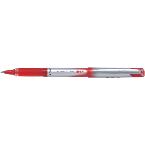 Pilot roller V-BALL Grip, medium punt 0,7 mm, rood