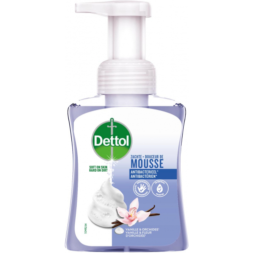 Dettol handzeep mousse, orchidee en vanille, flacon van 250 ml