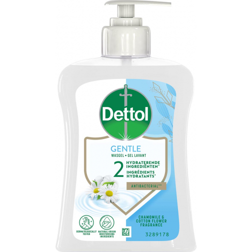 Dettol handzeep Gentle, kamille en katoenbloesem, flacon van 250 ml
