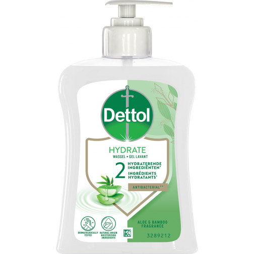 Dettol handzeep Hydrate, aloë vera en bamboe, flacon van 250 ml