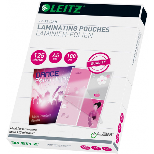 Leitz Eva lamineerhoes ft A5, 250 micron (2 x 125 micron), pak van 100 stuks